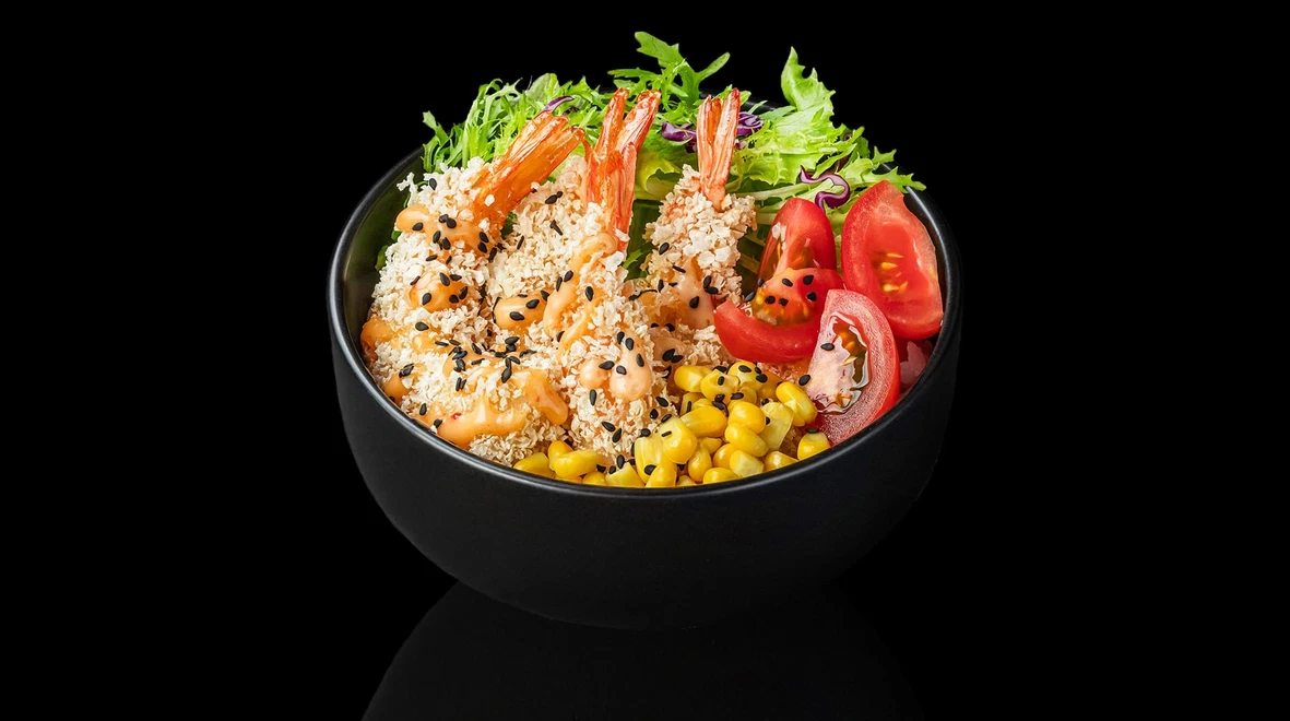 Страва Боул з креветками меню EatSushi в Кропивницькому Боул з креветками меню EatSushi в Кропивницькому