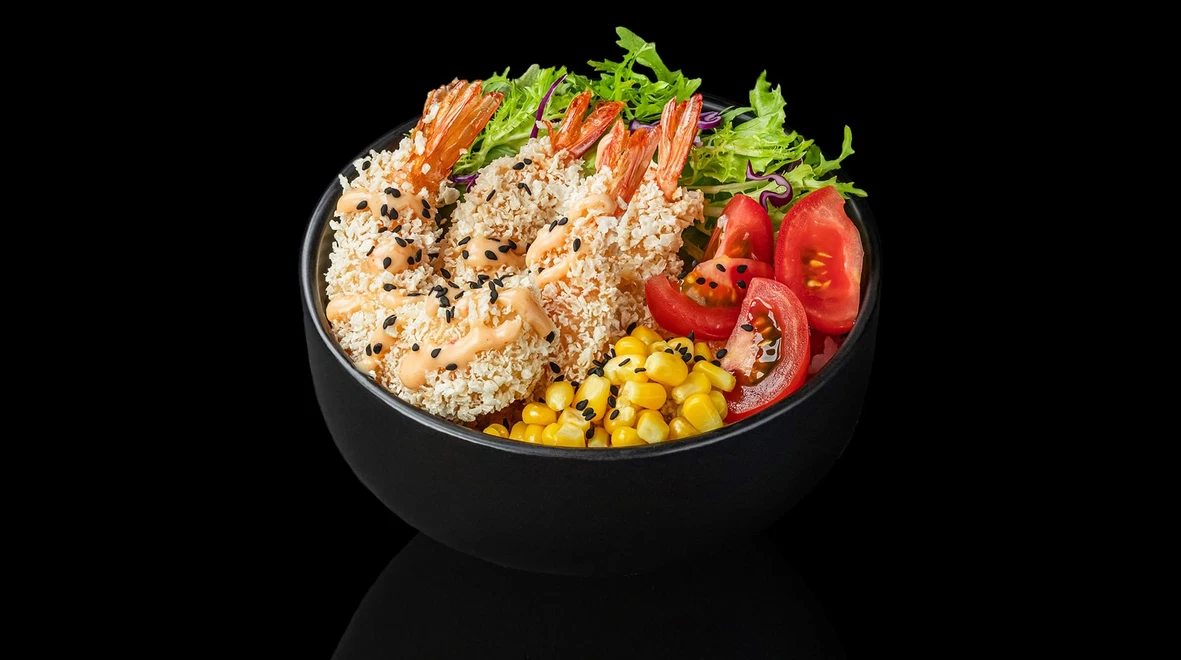 Страва Боул з креветками XL меню EatSushi в Кропивницькому Боул з креветками XL меню EatSushi в Кропивницькому