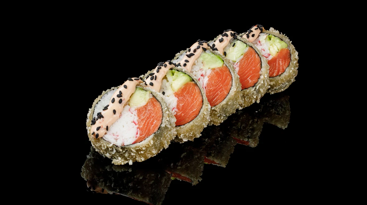 Страва Темпура рол з лососем меню EatSushi в Кропивницькому Темпура рол з лососем меню EatSushi в Кропивницькому