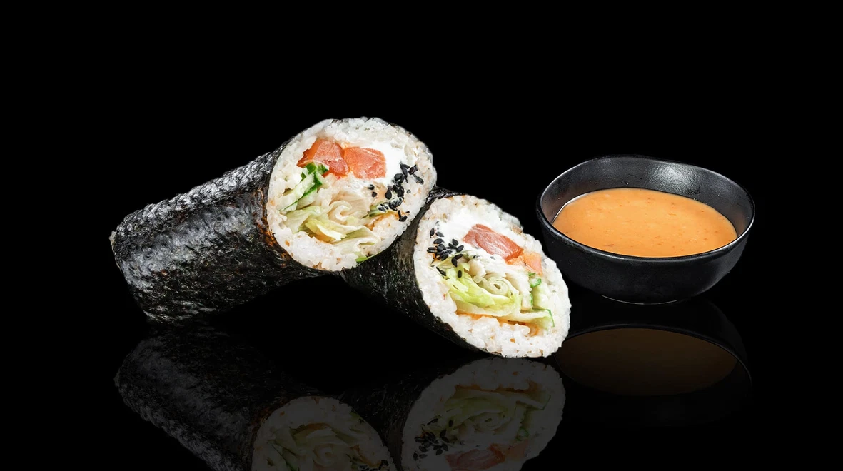 Страва Суші шаурма з лососем меню EatSushi в Кропивницькому Суші шаурма з лососем меню EatSushi в Кропивницькому