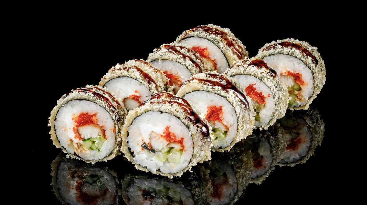 Страва Темпура рол з вугрем меню EatSushi в Борисполі Темпура рол з вугрем меню EatSushi в Борисполі