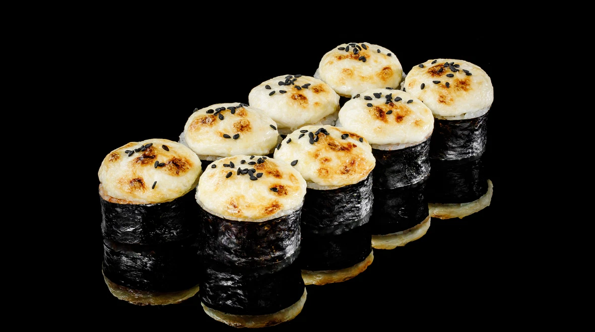 Страва Запечений рол з лососем (гострий) меню EatSushi в Хмельницькому Запечений рол з лососем (гострий) меню EatSushi в Хмельницькому